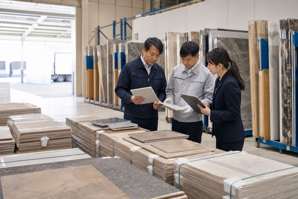 タイル・石材輸入商社のM&Aで仕入先・在庫ロット・為替・施工体制を確認するアイキャッチ